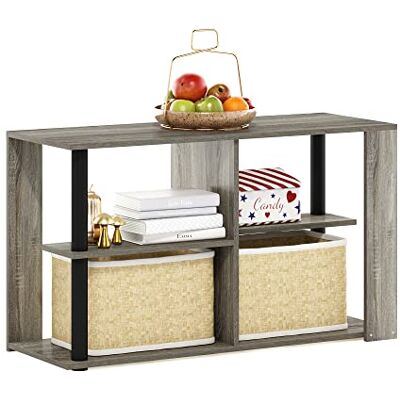 Furinno ROMAIN Koffietafel, 3-laags moderne salontafel met open plank, bijzettafel, voor woonkamer, slaapkamer, thuiskantoor, Frans eiken Furinno ROMAIN Koffietafel, 3-laags moderne salontafel met open plank, bijzettafel, voor woonkamer, slaapkamer, thuiskantoor, Frans eiken