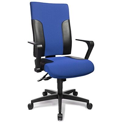 Topstar Bureaustoel Two 20 incl. vaste armleuningen blauw/zwart Topstar Bureaustoel Two 20 incl. vaste armleuningen blauw/zwart