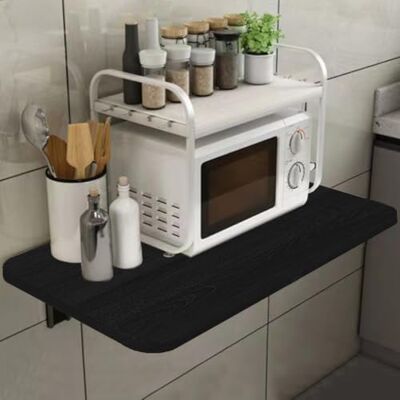 Shally Dogan Inklapbare wandtafel, 80 x 60 cm, van hout, inklapbaar, ruimtebesparend, veelzijdig, bureau, eettafel, woonkamer, badkamer, keuken (zwart) Shally Dogan Inklapbare wandtafel, 80 x 60 cm, van hout, inklapbaar, ruimtebesparend, veelzijdig, bureau, eettafel, woonkamer, badkamer, keuken (zwart)