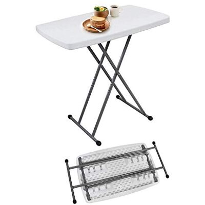 Todeco Verstelbare klaptafel, compacte en opvouwbare tafel materiaal: staal bovenoppervlak: 76 x 50 cm 76 x 50 x 51/63/74 cm, wit Todeco Verstelbare klaptafel, compacte en opvouwbare tafel materiaal: staal bovenoppervlak: 76 x 50 cm 76 x 50 x 51/63/74 cm, wit