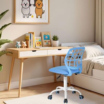 FurnitureR Kinderstoel in hoogte verstelbaar voor bureau, ergonomische kleurrijke jeugdstoel met rugleuning en armleuningen, draaistoel met 5 wielen, voor kinderen van 3-10 jaar, tot 100 kg belastbaar FurnitureR Kinderstoel in hoogte verstelbaar voor bureau, ergonomische kleurrijke jeugdstoel met rugleuning en armleuningen, draaistoel met 5 wielen, voor kinderen van 3-10 jaar, tot 100 kg belastbaar