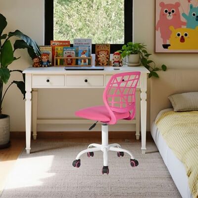 FurnitureR Kinderstoel in hoogte verstelbaar voor bureau, ergonomische kleurrijke jeugdstoel met rugleuning en armleuningen, draaistoel met 5 wielen, voor kinderen van 3-10 jaar, tot 100 kg belastbaar FurnitureR Kinderstoel in hoogte verstelbaar voor bureau, ergonomische kleurrijke jeugdstoel met rugleuning en armleuningen, draaistoel met 5 wielen, voor kinderen van 3-10 jaar, tot 100 kg belastbaar
