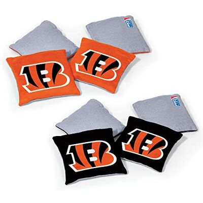 Wild Sports NFL Cincinnati Bengals 8pk dubbelzijdige zitzakken, teamkleur Wild Sports NFL Cincinnati Bengals 8pk dubbelzijdige zitzakken, teamkleur