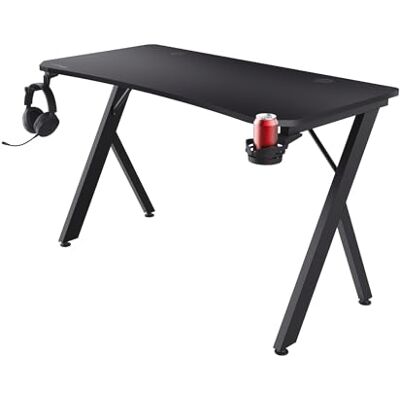 GXTrust Dynamus Gaming Bureau 120 x 60 cm met Headsethaak, Zwart GXTrust Dynamus Gaming Bureau 120 x 60 cm met Headsethaak, Zwart