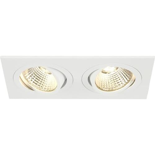 SLV plafondinbouwarmatuur NEW TRIA 2 SET/ledspot, schijnwerper, plafondspot, plafondarmatuur, inbouwarmatuur, binnenverlichting / 3000K 14 W 1250 lm wit 38 graden