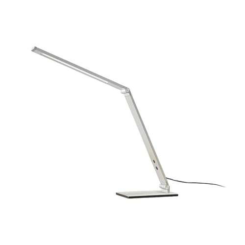 Lucande LED bureaulamp 'Nicano' (modern) in Alu uit aluminium o.a. voor werkkamer/kantoor, inclusief lichtbron bureaulamp, tafellamp, kantoorverlichting