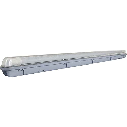 Müller-Licht Led-lamp voor vochtige ruimtes, 120 cm voor maximaal lichtcomfort, mooi neutraal wit licht (4000 K) voor optimale werkverlichting, 1 x 18 W LED-buis, IP65, grijs