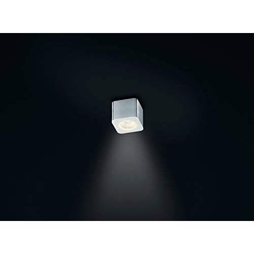 Helestra Oso 5W LED opbouwspot aluminium mat 65 x 65 mm opbouwspot hoekig afgerond IP44 2800K