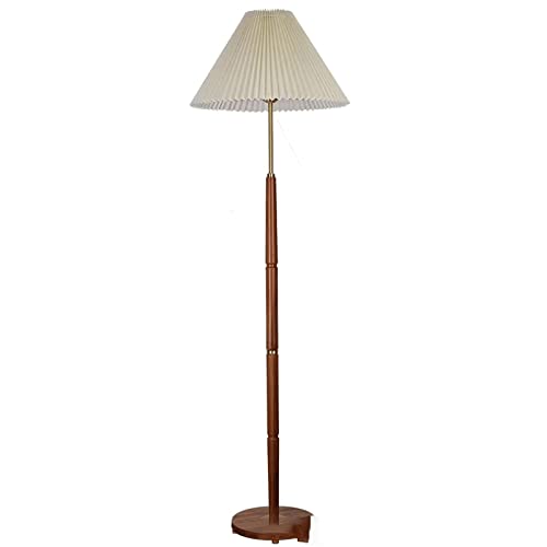 Hdbcbdj vloerlampen Geplooide Vloerlamp Retro Nordic Walnoot Woonkamer Slaapkamer Vloerlamp