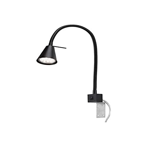 Briloner Leuchten LED-bedlamp, bedlamp flexibele arm, incl. aan/uit schakelaar, 4,7 Watt. 350 lumen, 3.000 Kelvin, zwart