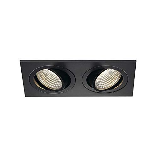 SLV plafondinbouwarmatuur NEW TRIA 2 SET/ledspot, schijnwerper, plafondspot, plafondarmatuur, inbouwarmatuur, binnenverlichting / 3000K 14 W 1250 lm zwart 38 graden