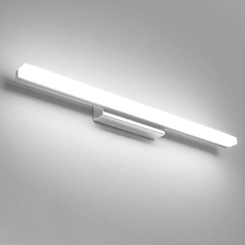 Klighten Led-spiegellamp, badkamer, 14 W, 60 cm, IP44, badkamerlamp, moderne spiegel, wandlamp, badkamer, 110-240 V, 910 lumen, koud wit, 6000 K