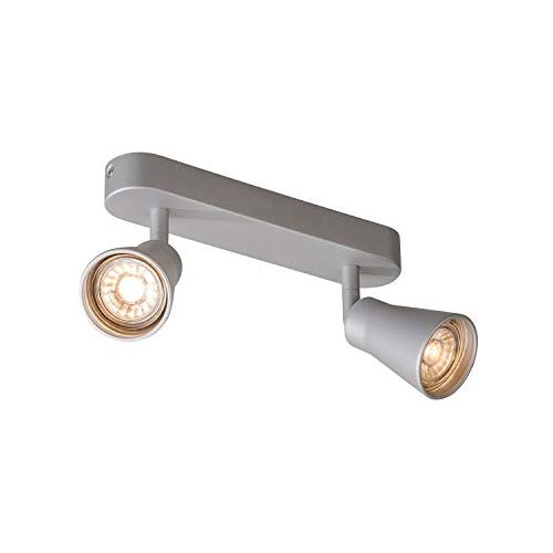 SLV wand- en plafondopbouwarmatuur AVO CW Double/plafond- en wandverlichting binnen, opbouwarmatuur, wandopbouwarmatuur, plafondspot / GU10 50 W grijs