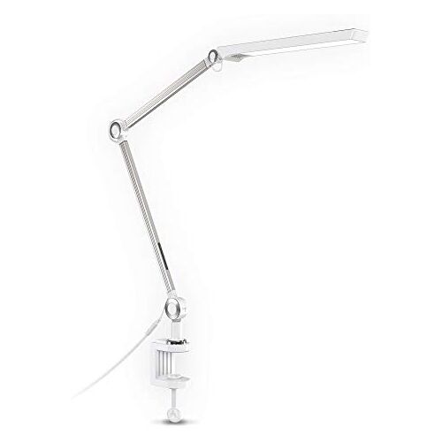 B.K.Licht I Klemlamp I dimbaar I bureau lamp met CCT I wit I bureulamp I LED I aan/uit schakelaar I klemlampen I dimbare tafellamp I desk lamp I 880 lumen I 9W LED bureaulampen