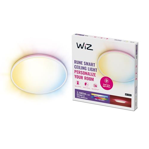 WiZ Aura Smart Plafondlamp Dimbaar Met Spraakbesturing Wi-Fi en Bluetooth LED Lamp Wit