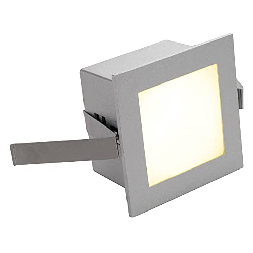 SLV wandinbouwarmatuur GLENOS afdekking 200 voor lineair profiel 2713 / plafond- en wandverlichting binnen, led spot, inbouwarmatuur, wandinbouwarmatuur, plafondspot / 3000K 1W 40lm grijs