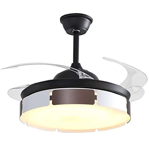 WZLMZ Plafondventilator licht Plafondventilator met verlichting, LED-dimbare plafondlamp LED-ventilator Ligh met 3-kleuren veranderende lichten en afstandsbediening ventilator Plafond plafondventilator (S