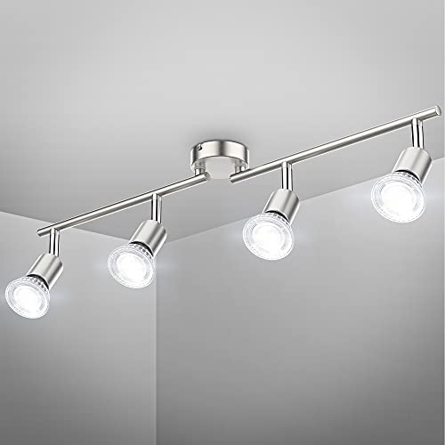 B.K.Licht LED Opbouwspots met 4 lichts I GU10 fitting I draaibare opbouwspots I plafondspots I incl. 4x GU10 I 4.000K I 400lm