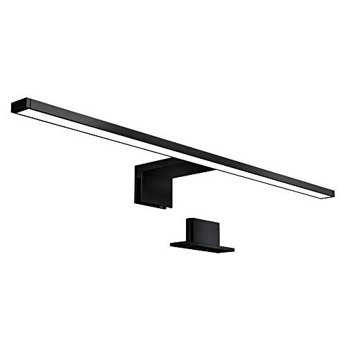 B.K.Licht I Spiegellamp I zwart I badkamerlamp I spiegelverlichting I 60cm I IP44 I 4.000K I 8W LED lamp I badkamerverlichting I badkamer lamp