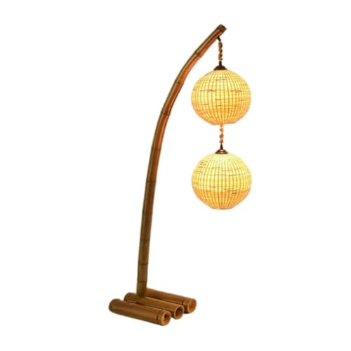 FJSKJUA Vloerlamp Led Retro Vloerlamp Woonkamer Bank Naast Vloerlamp Theesalon Creatieve Decoratie Vloerlamp Sfeerlicht Vintage Vloerlamp Met (Color : Brown, Size : B)