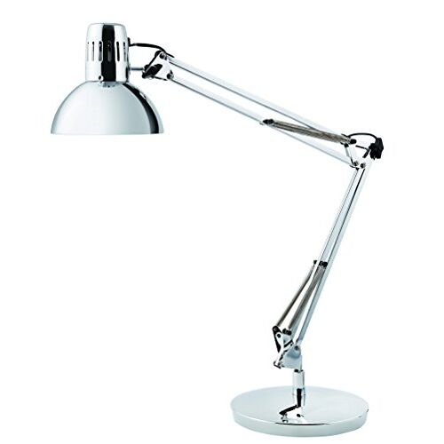 ALBA Architecten, bureaulamp met sokkel en klem, EEK B, verchroomd ARCHI CH