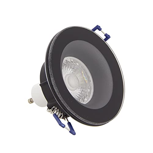 Xanlite Led-inbouwspot, inbouwspot, led-inbouwspot, plafondspot, inbouwspot, led-inbouwspot, GU10, 50 W, 4000 K, rond, zwart, IP44, SP50RIP44NCW