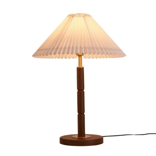 FJSKJUA Vloerlamp Led Nieuwe Chinese Stijl Vloerlamp Nachtkastje Geplooide Vloerlamp Tafellamp Woonkamer Studeerkamer Slaapkamer Vloerlamp Vintage Vloerlamp Met (Color : Brown, Size : B)