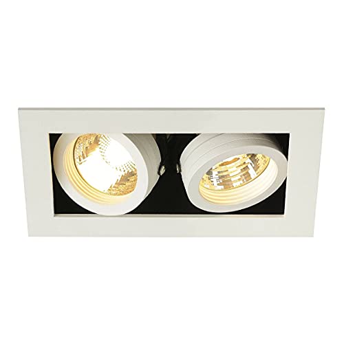 SLV plafondinbouwarmatuur KADUX 2 / spot, schijnwerper, plafondspot, plafondarmatuur, inbouwarmatuur led, binnenverlichting / GU10 50W wit