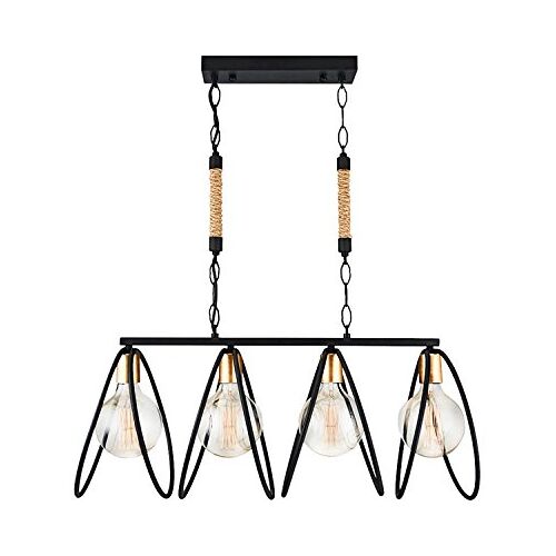 Homemania Hanglamp Hanglamp Plafondlamp Plafondlamp Plafondlamp Zwart Metaal 75 x 28 x 85 cm 4 x E27 40W