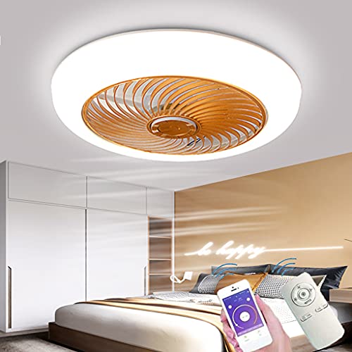 ALSEY LED-plafondlamp met ventilator Plafondventilatorverlichting 40W Dimbare plafondventilatorverlichting met afstandsbediening Licht Moderne ventilatorverlichting voor woonkamer Slaapk