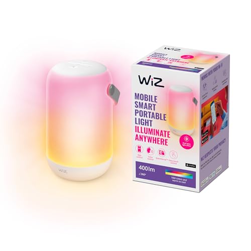 WiZ Mobile Draagbare Tafelamp Met Spraakbesturing Wi-Fi en Bluetooth LED Lamp Wit en Gekleurd Licht Wit