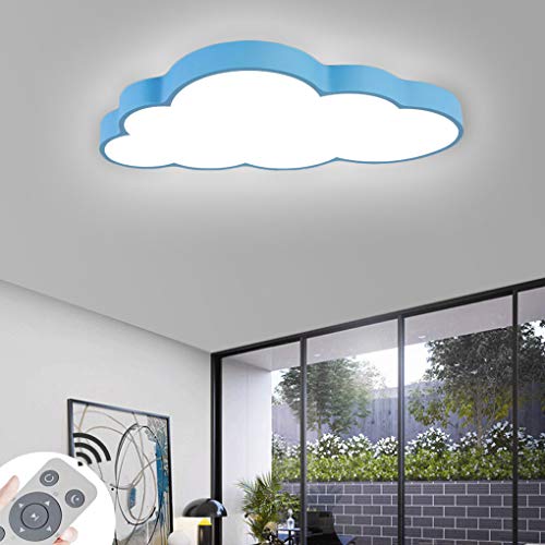 BFYLIN 48 W LED dimbare plafondlamp wolken plafondlamp woonkamer lamp slaapkamer keuken lamp energie besparen licht (blauw wolken 48 W dimbaar)