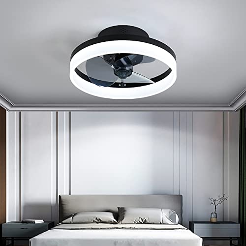 DEJJYYYZ Ventiladores De Techo Con Lámparas, Ventilador De Techo Reversible Con Iluminación, Luces De Ventilador De Techo De Luz Led Lámpara De Techo De Ventilador De 40 Cm De Silencio Para Sala De Es