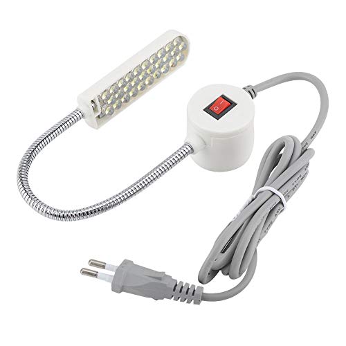 Zerodis 30 LEDs naaimachine licht zwanenhals lamp met magnetische voet voor naaimachine boormachines bureau muziekstandaard handwerk werkbanken draaimachines lampen (EU stekker)