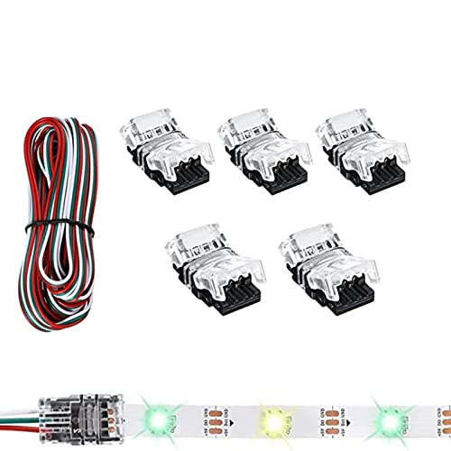 JUNJIAHUAYUE 5 Stuks Afstembare 3 Pin LED Strip Connectoren 10Mm LED Strip Licht Connectoren LED Strip Connector Terminal voor WS2811