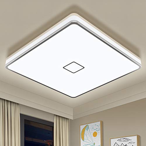 Airand Badlamp 24 W LED plafondlamp badkamer  LED plafondlamp IP44 waterdicht badkamer lamp Ø 32,5 cm plafondlamp voor woonkamer slaapkamer kinderkamer 2050LM plafondlamp keuken 4000K neutraal wit