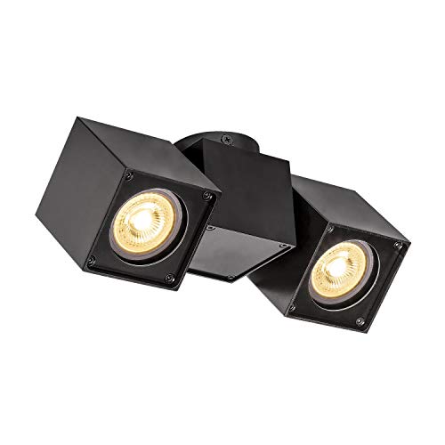 SLV wand- en plafondopbouwarmatuur ALTRA DICE CW/plafond- en wandverlichting binnen, opbouwarmatuur, wandopbouwarmatuur, plafondspot / GU10 50 W zwart