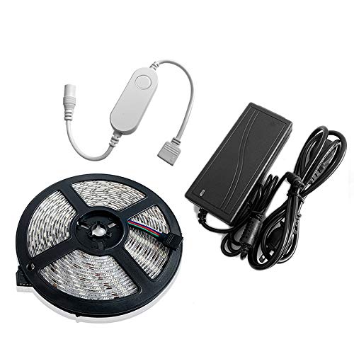 Wlauqueta Afstandsbediening zonder ledstrip, 2,4 GHz, 12 V, wifi, RGB, met Alexa besturingslichtstrip, EU-stekker