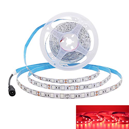 JOYLIT 12V LED Strip 5M Rood 620-625nm SMD5050 300LEDs LED Tape Licht Niet waterdicht IP20 Lichtstrip voor Residentieel, Commercieel, Industrieel