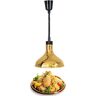 LLZZXQ Voedsel Warmtelamp Voedsel Warmhoudlamp Voedsel Warmtelamp Hangende Voedsel Warmer Lamp Buffet Voedsel Warmte Behoud Kroonluchter Verstelbare Lengte (Kleur: Goud)