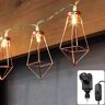 Cobus CozyHome LED lichtketting geometrische piramidevorm koper roségoud (20 lichten 6 meter stopcontact)