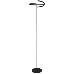 Eglo Castelpoto Led-vloerlamp, lamp voor de woonkamer, met aanraakschakelaar, dimbaar, draaibare staande leeslamp van staal in zwart, warmwit, 180 cm Eglo Castelpoto Led-vloerlamp, lamp voor de woonkamer, met aanraakschakelaar, dimbaar, draaibare staande leeslamp van staal in zwart, warmwit, 180 cm