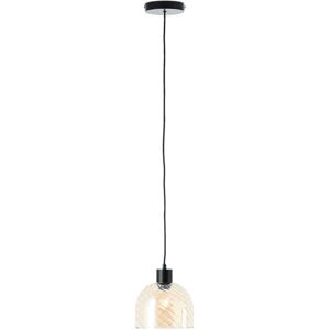 Lightbox hanglamp 150 cm hoog, Ø 19 cm vintage hanglamp met amberkleurige glazen lampenkap E27 fitting eetkamerlamp van metaal/glas in bruin/zwart Lightbox hanglamp 150 cm hoog, Ø 19 cm vintage hanglamp met amberkleurige glazen lampenkap E27 fitting eetkamerlamp van metaal/glas in bruin/zwart