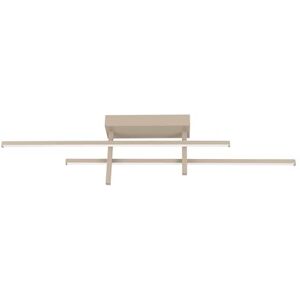 Eglo LED plafondlamp Trepiliano, woonkamerlamp, hal plafondarmatuur, slaapkamerlamp van metaal in zandkleur, warmwit Eglo LED plafondlamp Trepiliano, woonkamerlamp, hal plafondarmatuur, slaapkamerlamp van metaal in zandkleur, warmwit