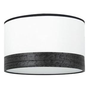 VoltShine Lampenkap voor woonkamer, design in wit en hout, zwart, afmetingen: 40 x 40 x 20 cm VoltShine Lampenkap voor woonkamer, design in wit en hout, zwart, afmetingen: 40 x 40 x 20 cm