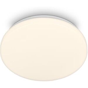 Briloner Led-plafondlamp voor badkamer, warm wit, stof- en spatbescherming, 12 W, 1300 lm, plafondlamp, keuken, toilet, 27 x 6,5 cm, wit Briloner Led-plafondlamp voor badkamer, warm wit, stof- en spatbescherming, 12 W, 1300 lm, plafondlamp, keuken, toilet, 27 x 6,5 cm, wit