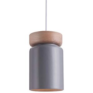 LUSSIOL 250562 hanglamp, keramiek/hout, 40 W, grijs LUSSIOL 250562 hanglamp, keramiek/hout, 40 W, grijs
