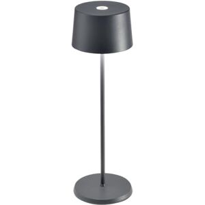 Zafferano , Olivia Pro Lamp, Snoerloze en Oplaadbare Tafellamp met Touch Control, Geschikt voor Woonkamer en Buiten, Dimmer, 2200-3000 K, Hoogte 35 cm, Kleur Donkergrijs Zafferano , Olivia Pro Lamp, Snoerloze en Oplaadbare Tafellamp met Touch Control, Geschikt voor Woonkamer en Buiten, Dimmer, 2200-3000 K, Hoogte 35 cm, Kleur Donkergrijs