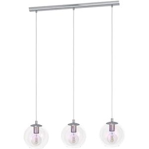 Eglo Ariscani 2 Hanglamp, 3-vlammige hanglamp iriserend, eetkamerlamp, kleurrijk, glanzend, van metaal in chroom en glas, E27, 76,5 cm Eglo Ariscani 2 Hanglamp, 3-vlammige hanglamp iriserend, eetkamerlamp, kleurrijk, glanzend, van metaal in chroom en glas, E27, 76,5 cm