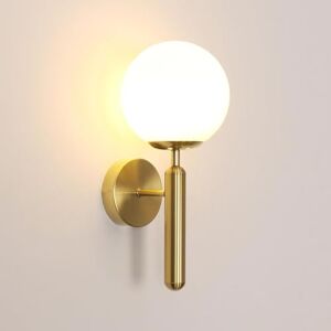 Comely Binnenmuurlamp, Moderne Binnenmuurlamp met Glazen Bol, E27 Binnenmuurlamp voor Slaapkamer Woonkamer Studie Hal Comely Binnenmuurlamp, Moderne Binnenmuurlamp met Glazen Bol, E27 Binnenmuurlamp voor Slaapkamer Woonkamer Studie Hal